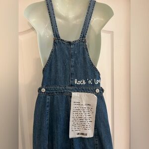 Zara TRF Rock ’n’ Love Denim Overall Midi Dress – XS
